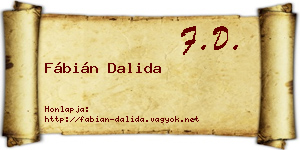 Fábián Dalida névjegykártya